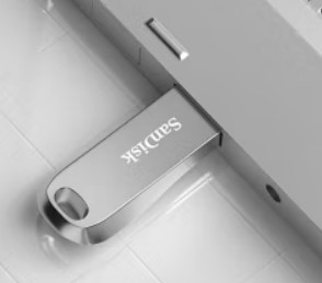 闪迪（SanDisk）128GB USB3.2 U盘 CZ74 读速高达400MB/s 金属高速u盘 安全加密 学习办公投标大容量优盘